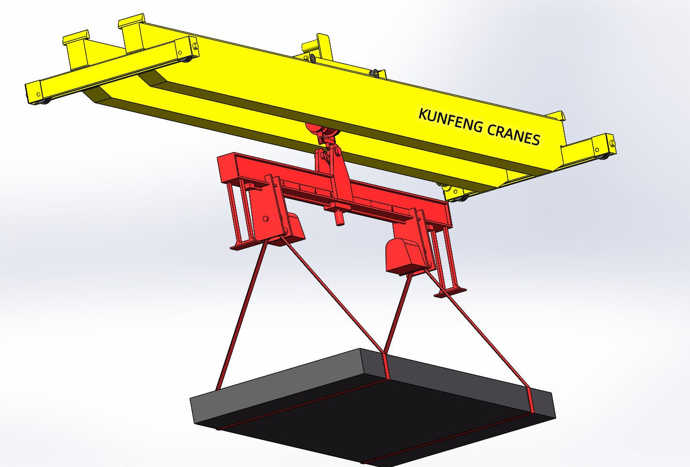 Turning devices at the crane hook