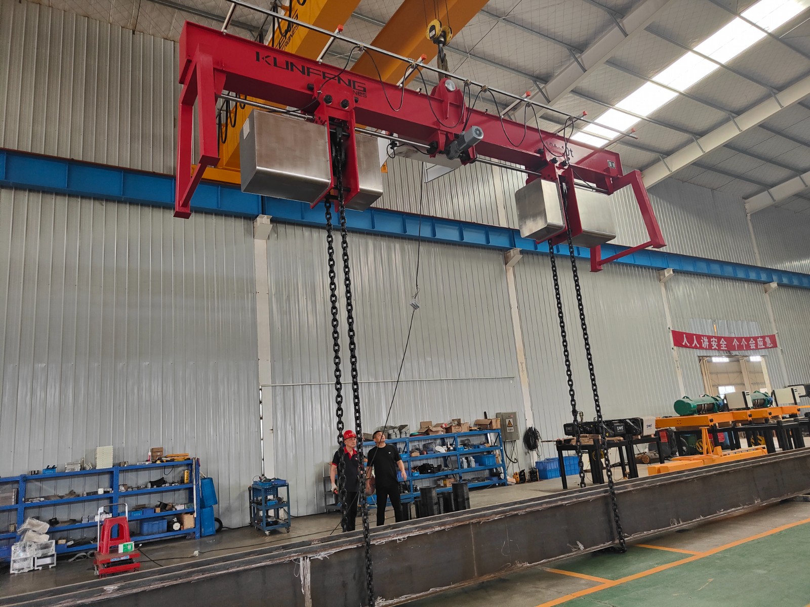 Load turning device for crane