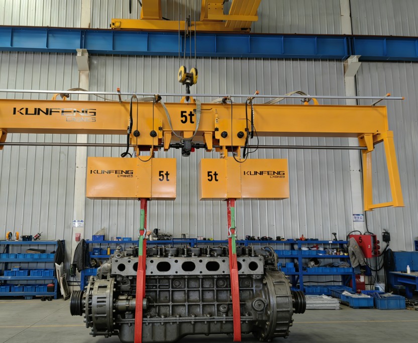 Crane mounted rotator for diesel engine