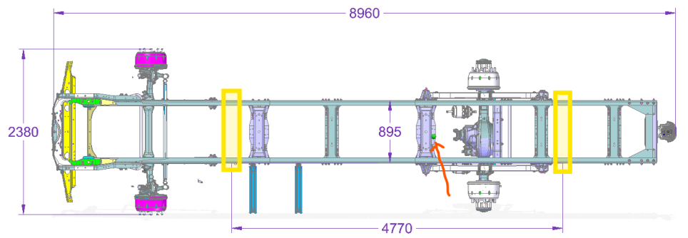 Heavy duty semi trailer chassis