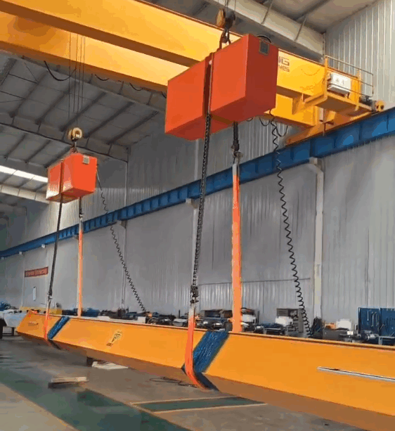 Belt turning device for overhead crane