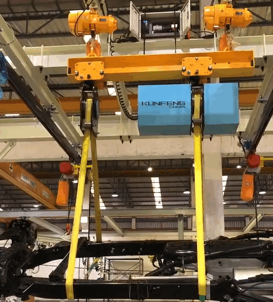 Belt type beam rotator flipping chassis